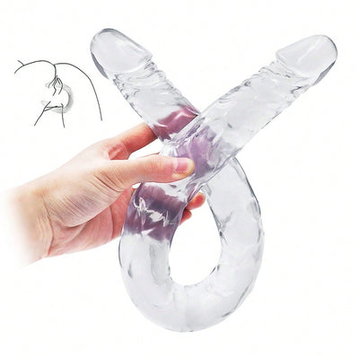 21 Inch Dildo Realistic Double Dildoes Clit Stimulator G-Spot Massager Clitoral Stimulation Anus Vaginal Stimulations Clitoris Stimulators Sex Toys for Women Masturbation on Valentines Day