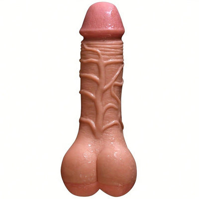 Realistic Dual-Function Male Masturbator with Mini Butt & Pocket Pussy - Soft TPE Penis Sleeve for Enhanced Pleasure, Couples' Sex Toy in Beige