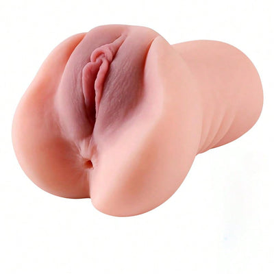 670g Heating Pocket Pussy Male Masturbation Sex Toys with Realistic 3D Vagina and Tight Anus, Portable Man Masturbation Stroker Adult Sex Doll Flesh