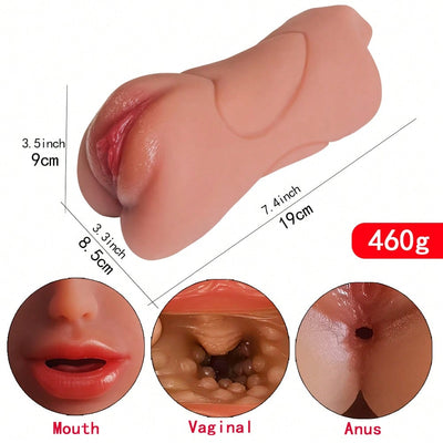 3 in 1 Pocket Pussy Realistic Vagina Penis Stroker Adult Lifelive Torso Masturbator Cup Sexy Anal Hole Male Female Masturbation Tool Sex Toys for Man