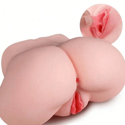 3lb Juicy Butt Sex Doll Torso with Realistic Vagina and Anal Channel for Multiple Sex Positions, Ultra Soft Male Sex Toy Masturbator Pleasure