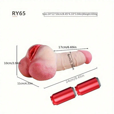 7.87 Inches Realistic Dildo Male Masturbators with Pocket Pussy Vigina, Soft TPE Penis Sleeve Adult Sex Love Toy Stroker for Men Women Couples