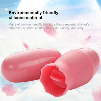 1Set G Spot Masturbator IPX7 Waterproof Delicate Silicone Tongue Vibrator and Clitoral Stimulator for Bathroom Sex Toys Women