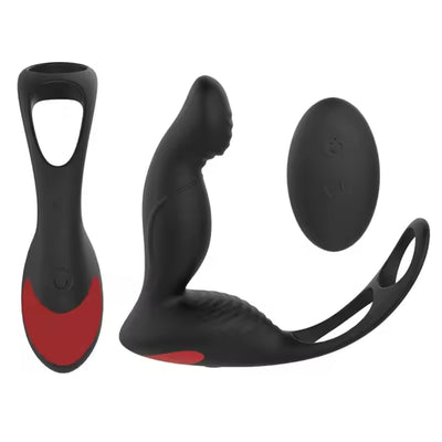 Triple 3 in 1 Functions Sex Toys Powerful Cock Ring Vibrator Men Anal Prostate Massager