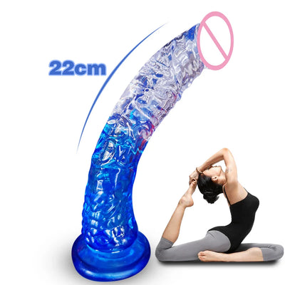 22cm Realistic Dildo Powerful Suction Cup Adult Games Huge Penis Big Dick Female Masturbation Device Erotic Sex Toys for Couple
