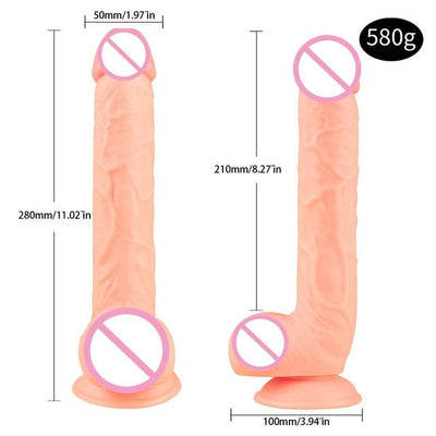 28*5CM Super Huge Black Dildos Strapon Thick Giant Realistic Dildo Anal Butt with Suction Cup Big Soft Penis Sex Toy for Women