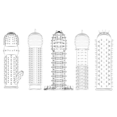 Spike Penis Sleeve Reusable Condoms Sex Toys for Men Delay Ejaculation G Spot Stimulation Safer Contraception Cock Ring Extender