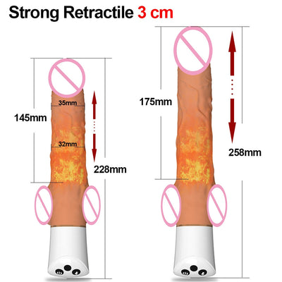 Automatic Thrusting Dildo G Spot Vibrator with Suction Cup Sex Toy for Women Adult Hand-Free Sex Fun Anal Vibrator for Orgasm