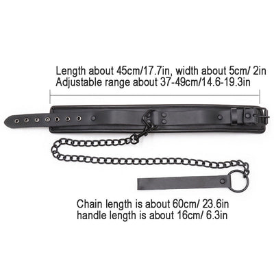 Bdsm Bondage Collar Genuine Leather and Iron Chain Link Metal Hole Slave Collars for Women Sex Toys for Couples Sex Restraints
