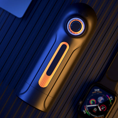 Black Whirlwind Male Masturbator Automatic Vibrating Thrusting Sucking Blowjob Masturbation Real Vaginal Adult Sex Toy for Men