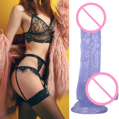 Clit Sucker Dildo Soft Clit Stimulator Powerful Sucker Erotic Dildo Female G-spot Masturbator Dildo Stimulation Dildo Adult Toy