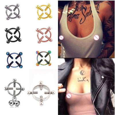 Eroticos Adult Games for Women Stainless Steel Round Non Piercing Nipple Clamps Sex Toys for Couples BDSM Bondage Slave Sex Shop