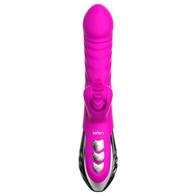 Female Masturbation Sex Toy Leten / Smart Heating Frenzy Stick Female Double Shock Tongue Vagina Massage Stick Adult Sex Product