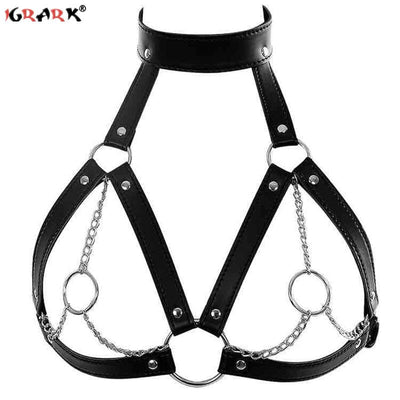 Fetish BDSM Bondage Sexy Lingerie Underwear Collar Body Harness Sex Toys Dresses for Women Couples Adults Belt Chain Slave 18+