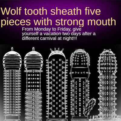 From Monday To Friday,Increase The Long-lasting The Different Wolf Crystal Delay Ultra-thin Spike Braces Are Different Every Day