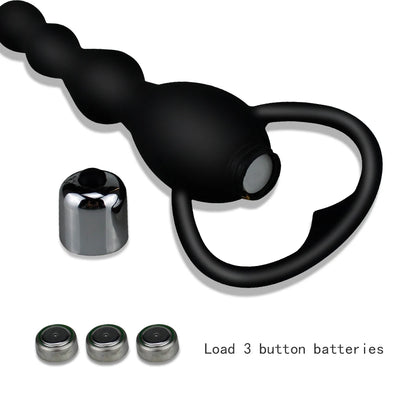 Vibrating Protaste Massager Anal Beads Vibrator Butt Plug Sex Toy for Men Women Silicone Anales Trainer Fun Toys for Beginners
