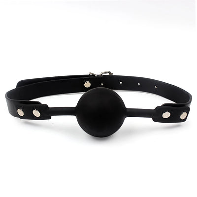 IKOKY PU Leather Band Mouth Gag Flirting Sex Toys for Couples Adult Game Silicone Ball Erotic Product Oral Fixation Sex Bondage