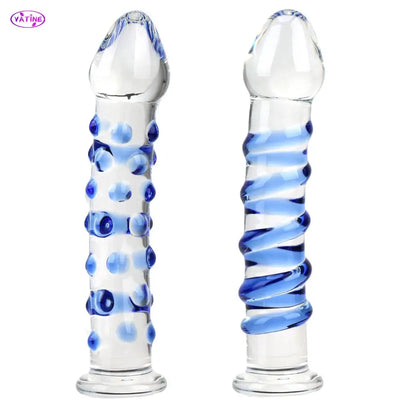 17cm Glass Big Dildos for Women Vaginal Anal Plug Butt Dilator Men Prostate Massager Female Masturbator Sex Toys Erotic Products
