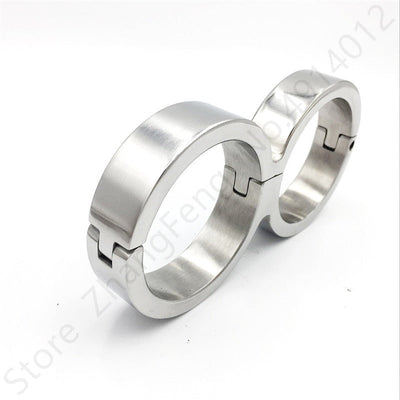 Heavy Stainless Steel Handcuffs Ankle Cuff Bondage BDSM Fetish Adult Sex Toys for Woman Screw Sex Toy Bundle Sex Shop China 18+