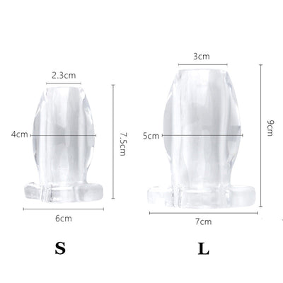 Hollow Anal Plug Anal Extender Dilator Butt Plug Peep Vagina and Aual Enema Sex Toys for Men Gay Sex Products