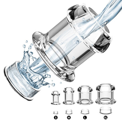 Hollow Anal Plug with Stopper Anal Expander/Tunnel/Toy Transparent Anus Dilation Adult SM Sex Toys for Women Men Couple Lesbian