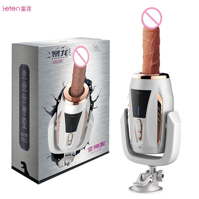 LETEN Automatic Thrusting Dildo Sex Machine for Women Auto Love Pumping Gun Machine Masturbator Telescopic Retractable Dildo
