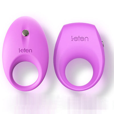 Leten Husband and Wife Shared Interest Vibrating Cock Ring Penis Rings for Couples Time Delay Ejaculation Adult Sex Toys for Men