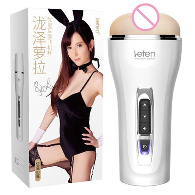 Leten Masturbator for Man Automatic Piston Flexible Rotation Sex Machine Blowjob Oral Vagina Real Pussy Adult Sex Toys for Men.