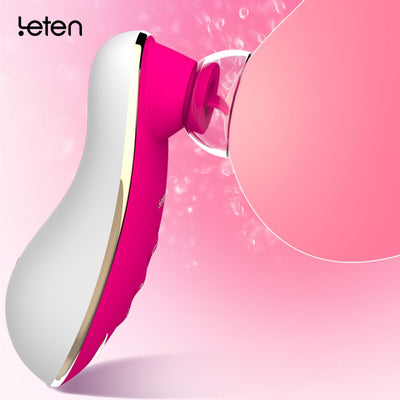 Leten Sucking Tongue Licking Vibrator, Oral Sex Products Pussy Pump Vagina Massager Stimulate Clitoris Nipple Sex Toys for Woman
