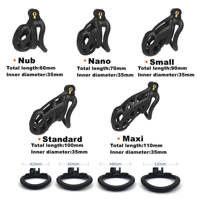 Male Chastity Device Cock Cage Chastity Belt with 4 Penis Cock Ring Sleeve Lock Penis Cage Bondage Belt Fetish Sex Toy for Men