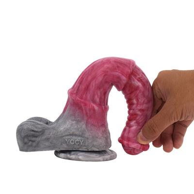 New Liquid Silicone Dildo Gory Raw Meat Color Horse Penis Anus Massage Sex Toys for Women Super Sucker Anal Plug Sex Shop