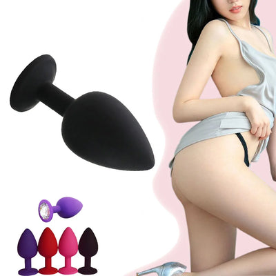 S/M/L ซิลิโคน Anal Plug Butt Plug Unisex Sex Stopper ผู้ใหญ่ของเล่นสำหรับชาย/หญิง Anal เทรนเนอร์นวดคู่ Flirt เกม