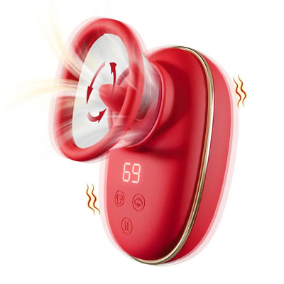 Clitoral Vibrator ดูดและเลียลิ้นเพศของเล่นสําหรับผู้หญิงหัวนมช่องคลอดกระตุ้นการสําเร็จความใคร่หีอมควยหญิง Masturbation