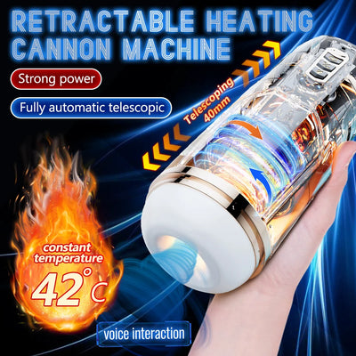 Blowjob Sex Machines Telescopic Male Masturbation Cup Suction Cup Pocket Pussy Intelligent Heating Sexy Voice Sex Toy for Men