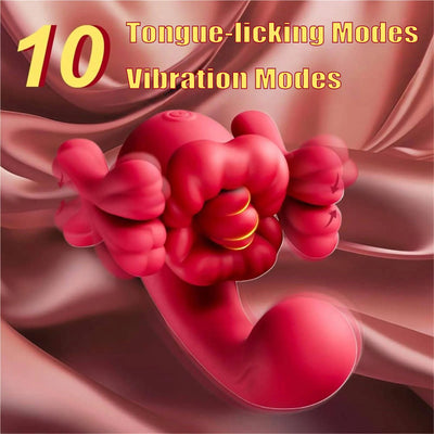 3 in 1 Tongue Licking Vibrator for Women G-spot Clitoral Stimulator Dildo Vagina Massager Female Masturbation Sex Toys for Adult