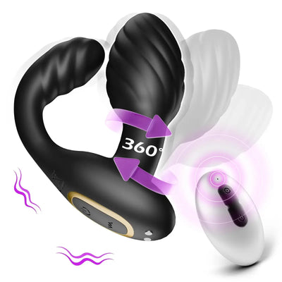 หมุน Anal Plug Vibrator รีโมทคอนโทรล Butt Plug ผู้ชายนวดต่อมลูกหมากหญิงช่องคลอด Masturbator เพศผู้ใหญ่ของเล่นสําหรับผู้หญิงเกย์