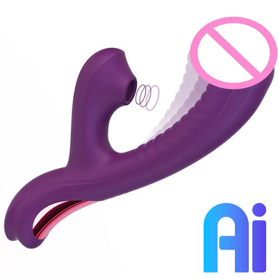 Tracy's Dog 2026 NEW AI Female Companion Vibrator Sex Toys for Women - Flexible Rabbit Vibrators with 3 Suction & 10 Vibration Modes