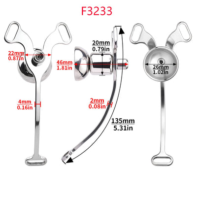 FAAK Strap-ons Stainless Steel Chastity Cages Flat Inward Pressure Penis Lock Ring BDSM Sex Toy for Man Masturbator