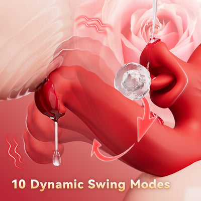 KUSHOR Tongue Vibrator for Women Dildo Vibrators with 10 Swaying & 10 Licking Modes G Spot Clit Stimulator Sex Toys for Couples