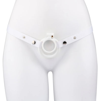 FAAK Strapon Plastic Chastity Cage with 4 Sizes Penis Ring BDSM Sex Toys for Men Light Cock Cage Adult Games Masturbator