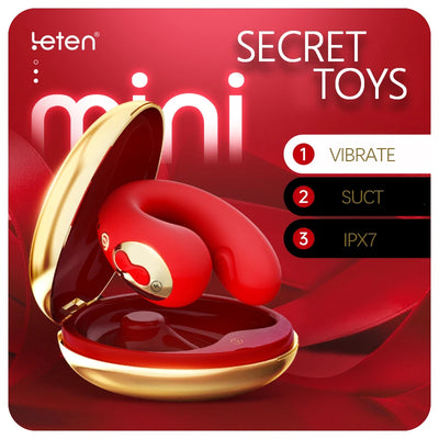 Leten Female Heatable Sucking Silicone Vibrator Clitoris G-Spot Stimulator Flexible Waterproof Portable Sex Toy for Women