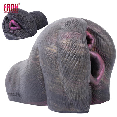FAAK Silicone Male Masturbator Fantasy Fox Dog Pocket Pussy Stroker Double Hole 3D Lifelike Butt with Vagina Anal Sex Shop