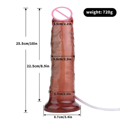 FAAK Silicone Ejaculation Thick Realistic Dildo with Sucker Anal Plug Lifelike Squirting Penis Sex Toys for Women Masturbator