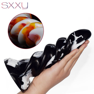 SXXY Anal Plug Twist Fun Sex Toys Textured Dildo G Spot Masturbate Anus Massage Penis Rippled Shaft Female Maturbate Sexy Shop