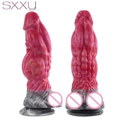 SXXY Big Belly Monster Penis with Suction Cup for Women Female Masturbator Intimate Fantasy Dildo Adults Sex Toys Anal Butt Plug