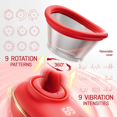 Clitoral Vibrator ดูดและเลียลิ้นเพศของเล่นสําหรับผู้หญิงหัวนมช่องคลอดกระตุ้นการสําเร็จความใคร่หีอมควยหญิง Masturbation
