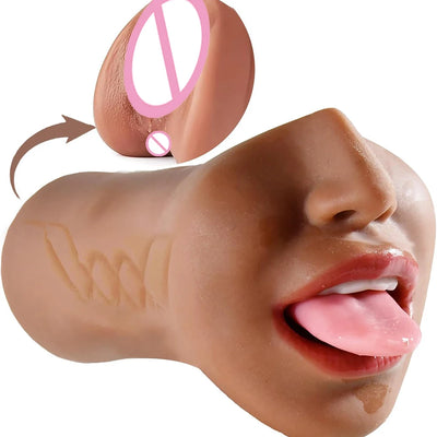 Realistic Vagina Pussy Pocket Male Masturbation Cup Sex Toys 3 in 1 Oral Deep Throat Anus Sexual Pleasure Sexy Toy for Men