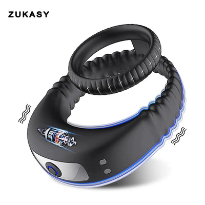 Vibrator Cock Ring Penis Delay Ejaculation Cockring on For Man Sex Toys for Men Couple Rings Penisring Toys for Adults 18