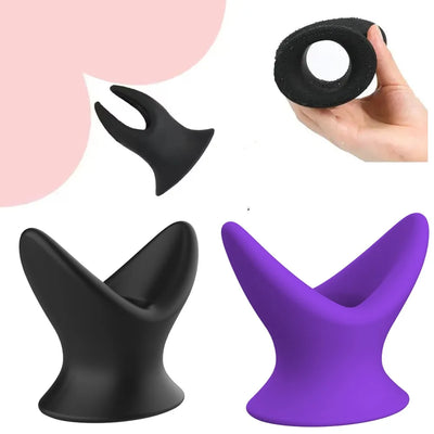 Silicone Anal Butt Plug Trainer Hollow Tunnel Anal Dilator Men Gay Vaginal Speculum Adult Sex Toys for Beginner Woman Female