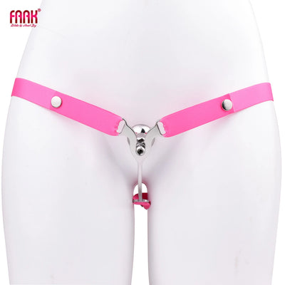FAAK Strap-ons Stainless Steel Chastity Cages Flat Inward Pressure Penis Lock Ring BDSM Sex Toy for Man Masturbator